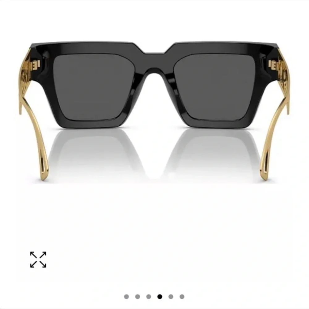 Versace Black and Gold Women's Low Bridge Fit Sunglasses, VE4431F50-X - Picture 6 of 8